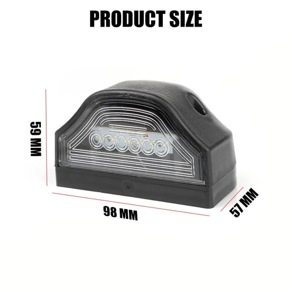 LED Лед Диоден Плафон Oсветление за Регистрационен Номер 12V За Ремарке Бус Каравана Платформа Черен 1брой МАР040