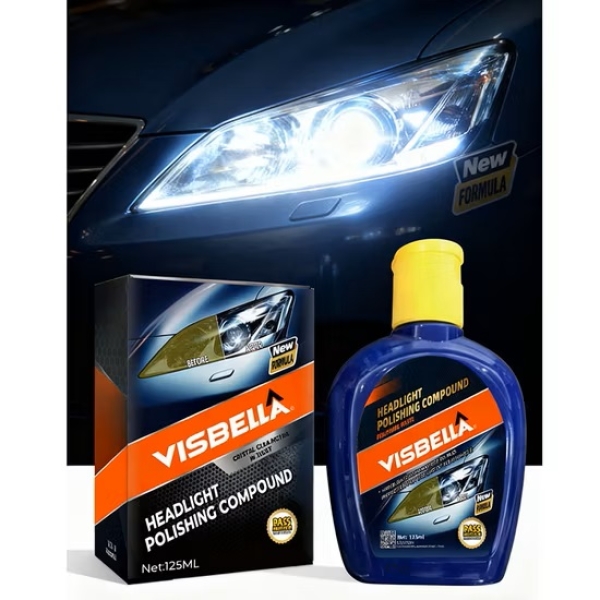 Kомплект за възстановяване и полиране на автомобилни фарове 125мл Visbella New Formula Headlight Polishing Compound 1кт.