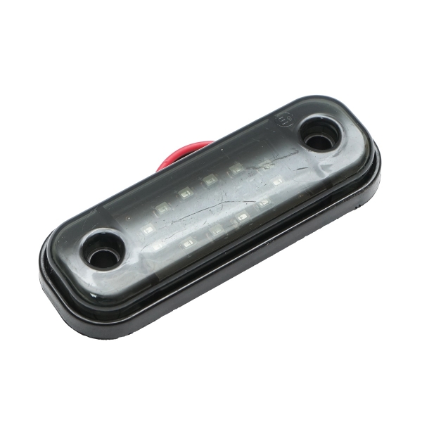 Червена LED Габаритна светлина / маркер 1брой - Опушен 12 диода 12V-24V MAR1137