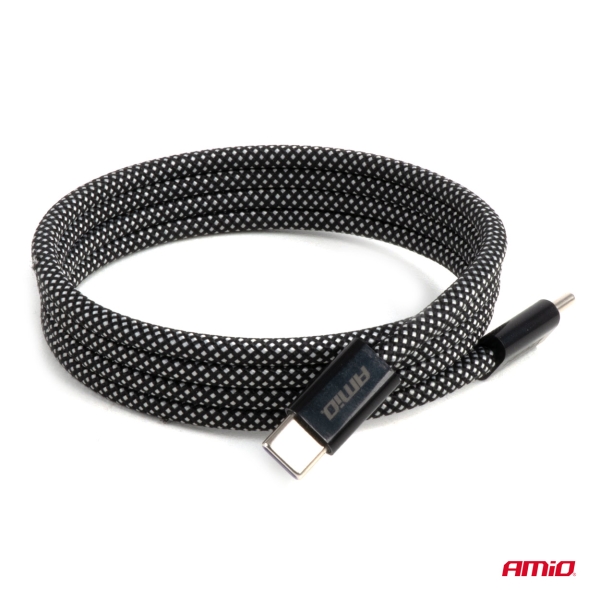 Магнитен USB кабел USB-C – USB-C 60W 200 см AMIO-04841