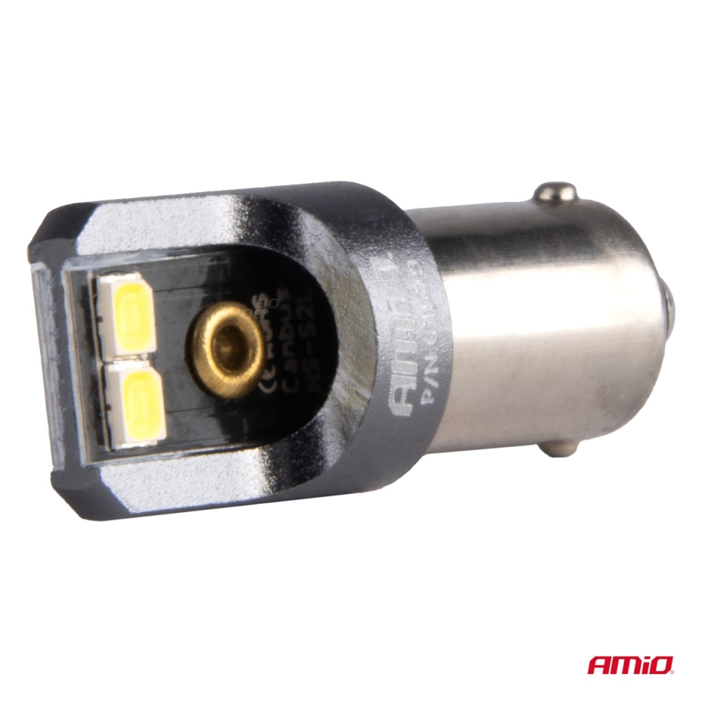 CANBUS PRO T4W BA9S LED крушки 4x2016 SMD бели 12V 24V AMIO-03579 1кт.