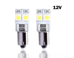 Комплект LED Диодни Габаритни Крушки BA9S 0.3W 240lm 1206 4SMD led със цокъл бяла DC12V Vertex 1кт. Комплект LED Диодни Габаритни Крушки BA9S 0.3W 240lm 1206 4SMD led със цокъл бяла DC12V Vertex 1кт.