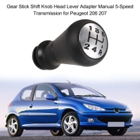 Топка за скоростен лост за PEUGEOT ПЕЖО 106/206/306/406/107/207/307 Ситроен XSARA PICASSO КСАРА ПИКАСО C2 C3 C4 C5 BERLINGO БЕРЛИНГО Черен/Сребрист 5 скорости, К2 Vertex 1бр.
