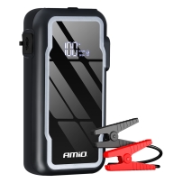 Стартиращо устройство 3в1, захранваща батерия, Booster powerbank LED фенерче 12V 12Ah 1600A AMIO-04678 1бр.