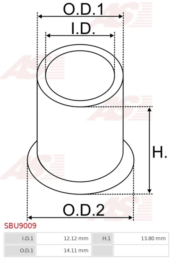 Втулка за оста на стартера на VW Transporter и Mercedes Benz, комплект от 3 втулки, SBU9009, VAR-23 /2000301036 BOSCH 1кт.
