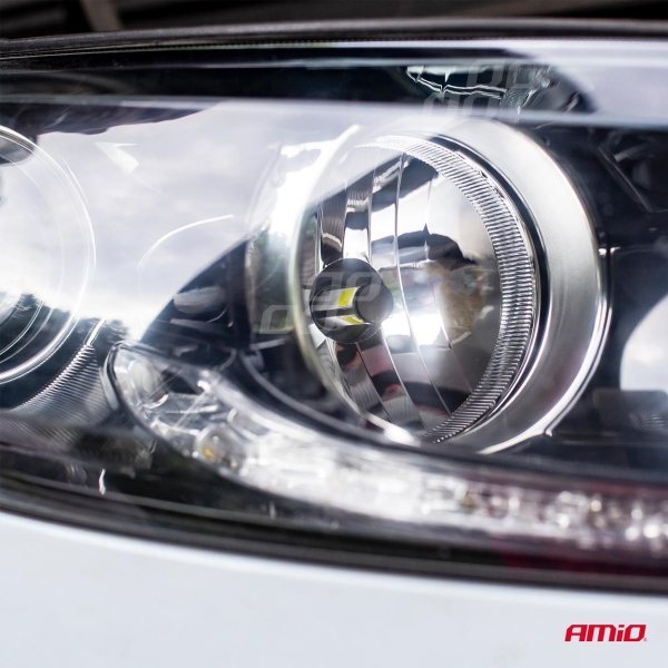 Автомобилни LED крушки PL Lens series H7/H18 lens 6000K Canbus AMIO-03668 1кт.