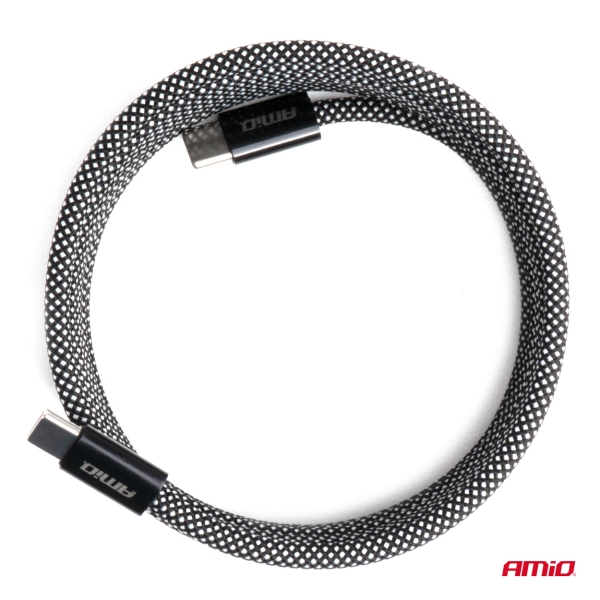 Магнитен USB кабел USB-C – USB-C 60W 200 см AMIO-04841