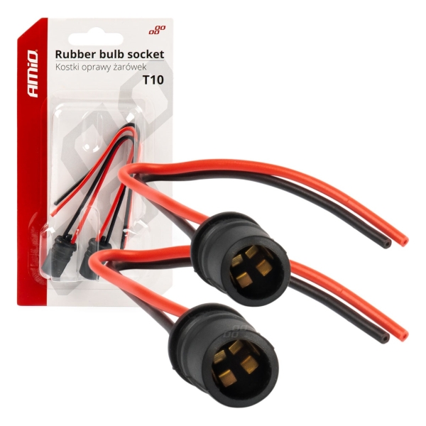 Фасунга за крушка T10 2 броя AMIO-03048 1кт.