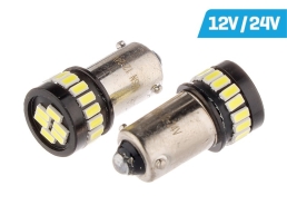 Крушка VISION H6W BAX9s 12/24V 24x 3014 SMD LED, неполярна, Ангелски очи BMW CANBUS, бяла,Carmotion 58315 2 бр. 1кт.