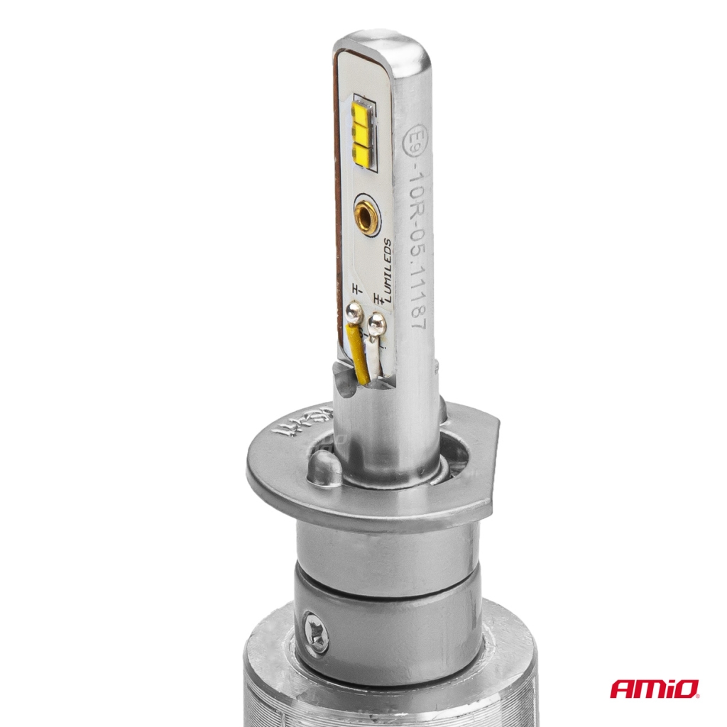 Комплект LED Крушки Amio за фар AMIO RS H1 - 50W 7000 Lm + 200% по-ярка светлина01081/71770 1кт.