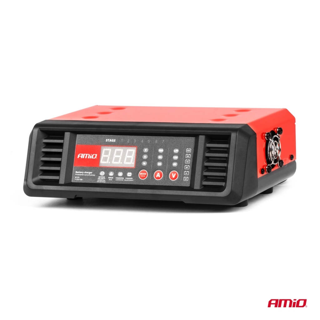 Стационарен цифров токоизправител 10A 6V 12V AMIO-04056 1бр.