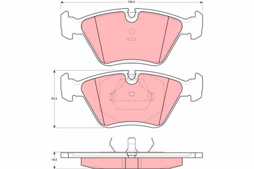 Накладки предни 4броя AUDI 100 TORSTAR AD11 / OE 447 698 151 C VW / AUDI 1кт.