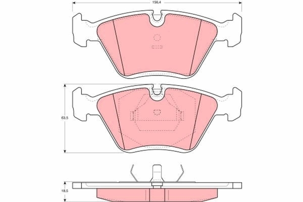 Накладки предни 4броя AUDI 100 TORSTAR AD11 / OE 447 698 151 C VW / AUDI 1кт.
