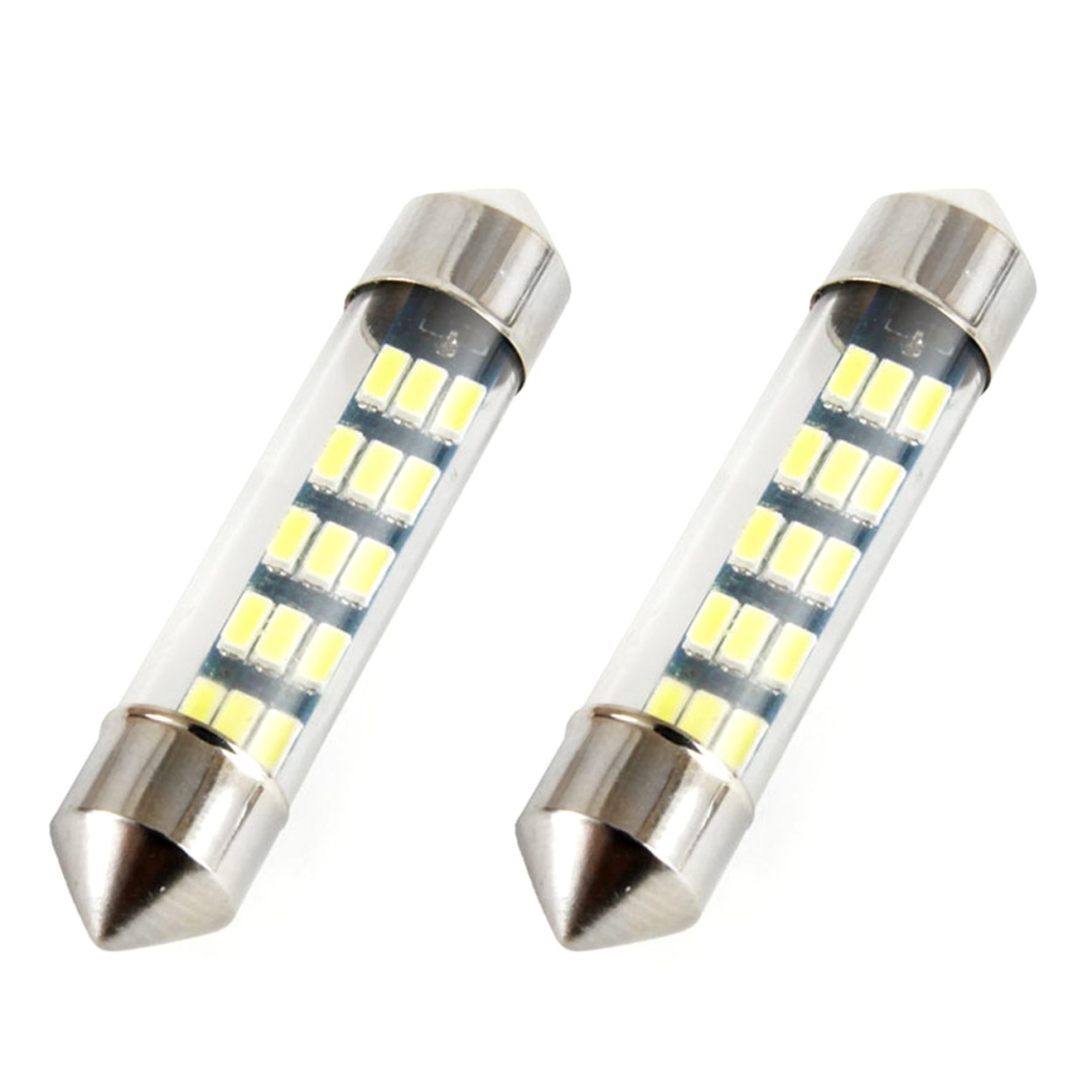 Комплект диодни Led , лед крушки за интериор,осветление номер Amio Festoon C5W 15xSMD 3014 12V 39mm 1кт.