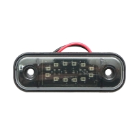 Червена LED Габаритна светлина / маркер 1брой - Опушен 12 диода 12V-24V MAR1137