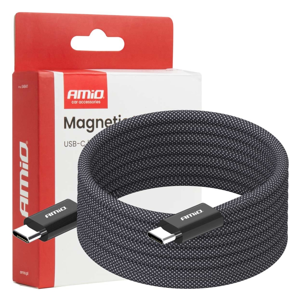 Магнитен USB кабел USB-C – USB-C 60W 200 см AMIO-04841