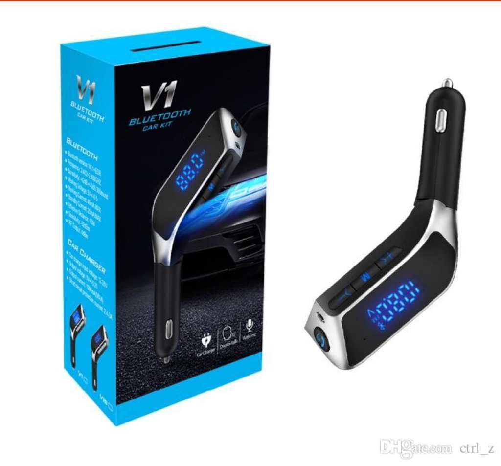 FM Трансмитер V1 Kit Vertex Modulator Charger Wireless USB Stereo MP3 Player Auto adatper Bluetooth 1бр.
