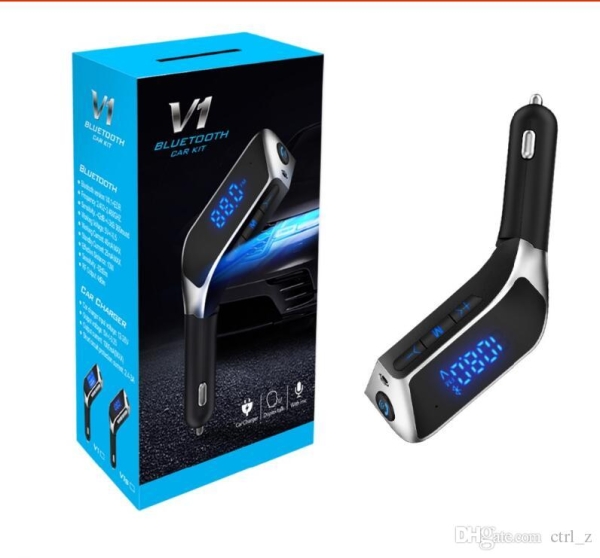 FM Трансмитер V1 Kit Vertex Modulator Charger Wireless USB Stereo MP3 Player Auto adatper Bluetooth 1бр.