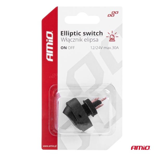Ключ елипса с подсветка/три цвята 12V 24V AMIO 1бр.