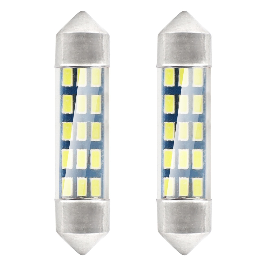 Комплект диодни Led , лед крушки за интериор,осветление номер Amio Festoon C5W 15xSMD 3014 12V 39mm 1кт.