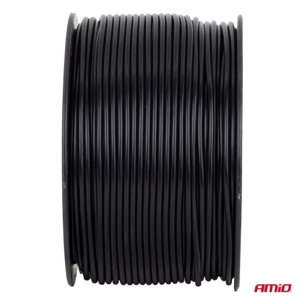 Едножилен черен кабел CCA 1x1mm2 1метър 5A 12/230V AMIO-04454