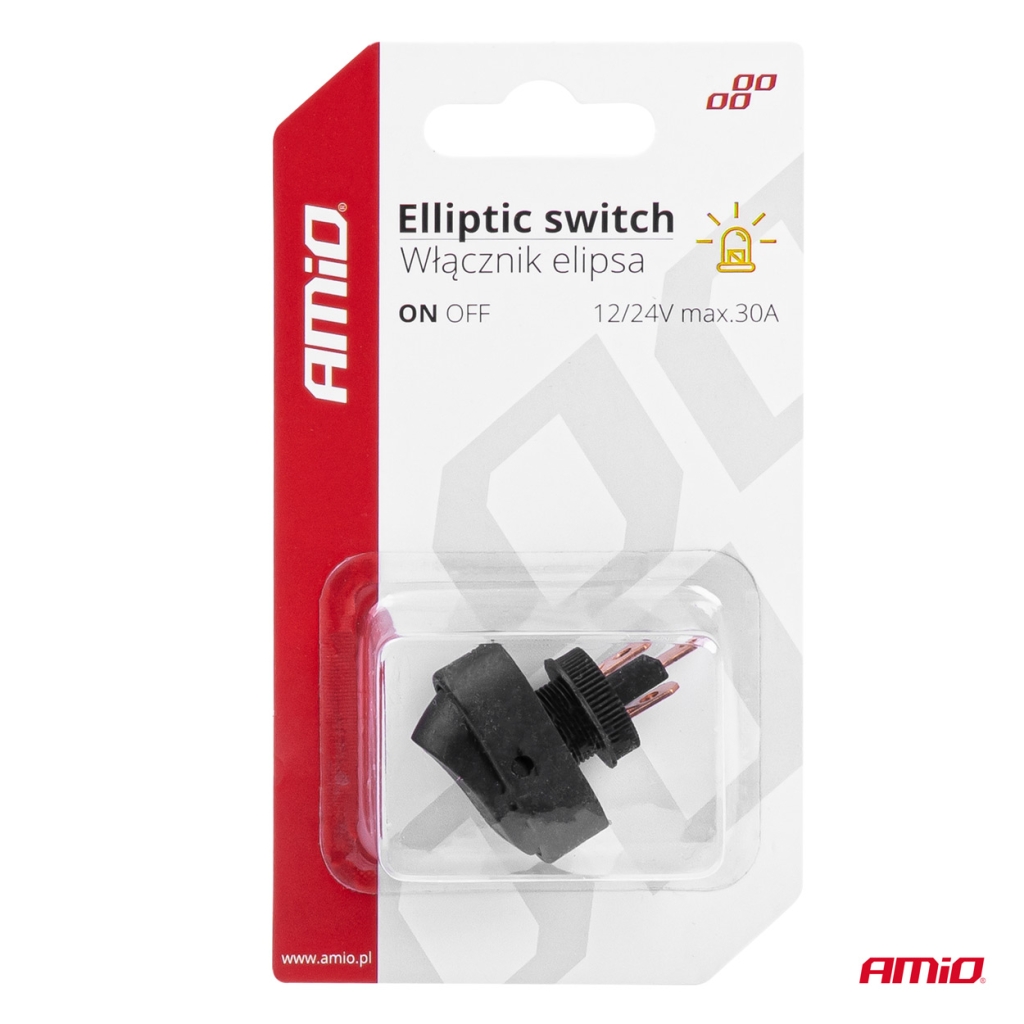 Ключ елипса с подсветка/три цвята 12V 24V AMIO 1бр.