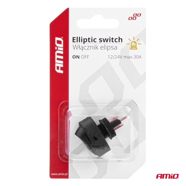 Ключ елипса с подсветка/три цвята 12V 24V AMIO 1бр.