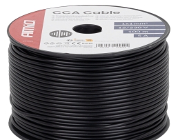 Едножилен черен кабел CCA 1x1mm2 1метър 5A 12/230V AMIO-04454 Едножилен черен кабел CCA 1x1mm2 1метър 5A 12/230V AMIO-04454