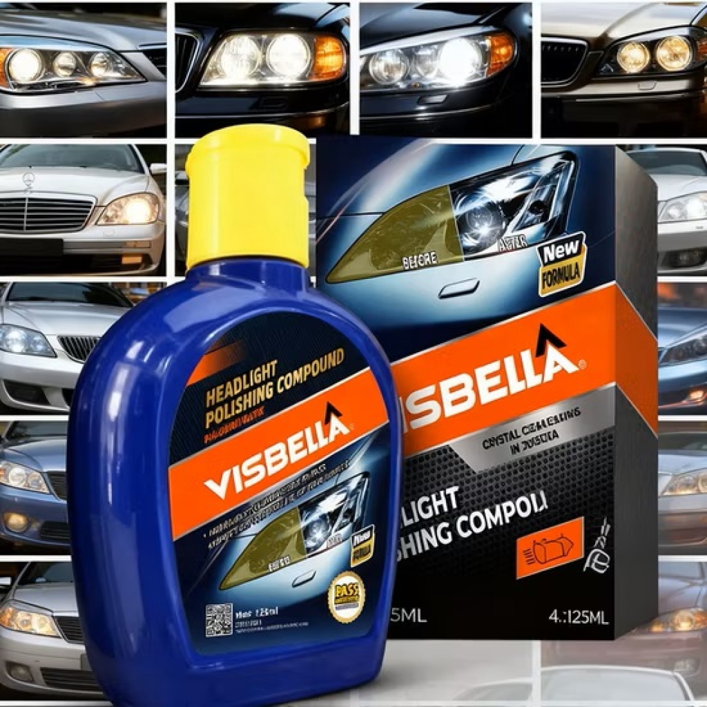 Kомплект за възстановяване и полиране на автомобилни фарове 125мл Visbella New Formula Headlight Polishing Compound 1кт.