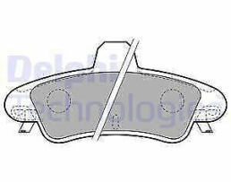 Комплект задни спирачни накладки DELPHI LP1725, за Ford Puma Mondeo, OE 1129985 1кт. Комплект задни спирачни накладки DELPHI LP1725, за Ford Puma Mondeo, OE 1129985 1кт.