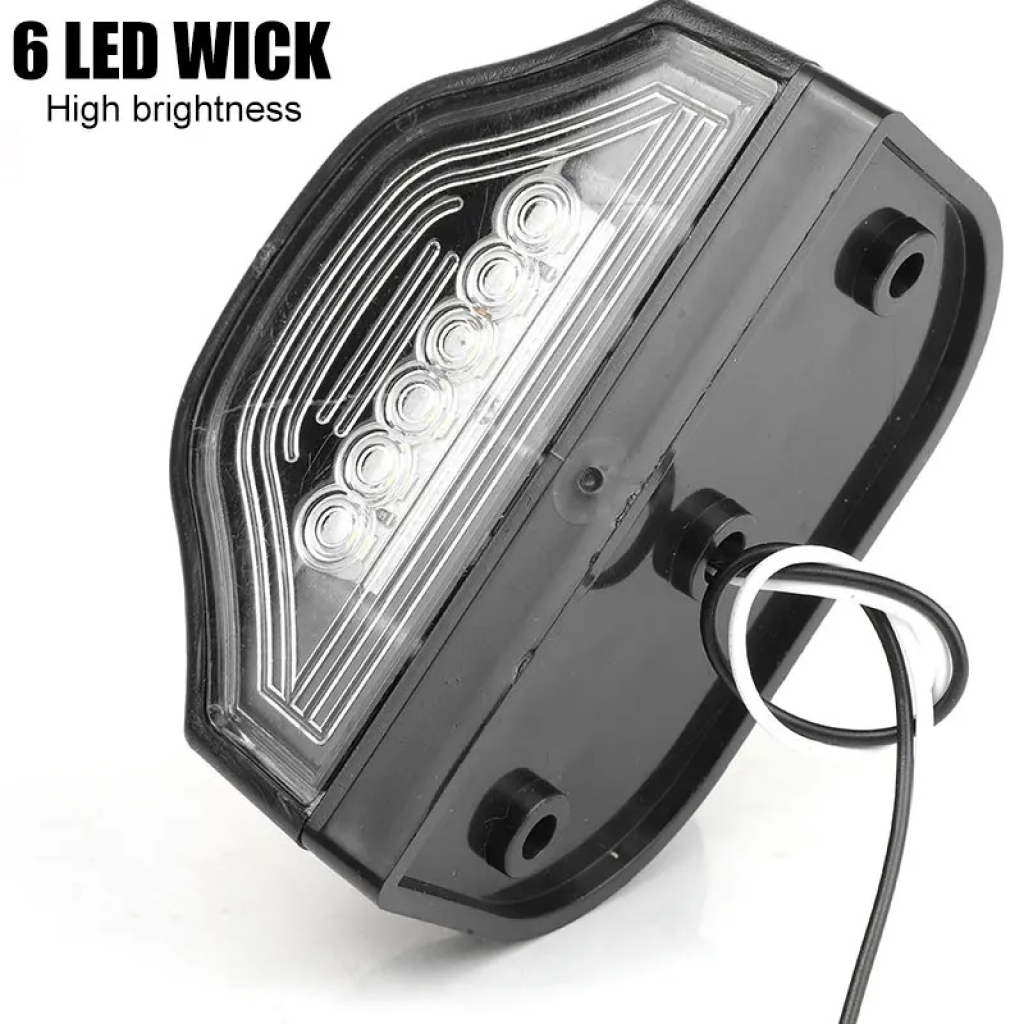 LED Лед Диоден Плафон Oсветление за Регистрационен Номер 12V За Ремарке Бус Каравана Платформа Черен 1брой МАР040
