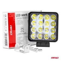 Работна лампа халоген LED прожектор AWL10 16LED 12V 24V 1 брой AMIO-02424