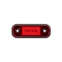 Червена LED Габаритна светлина / маркер 1брой - 12 диода 12V-24V MAR1051
