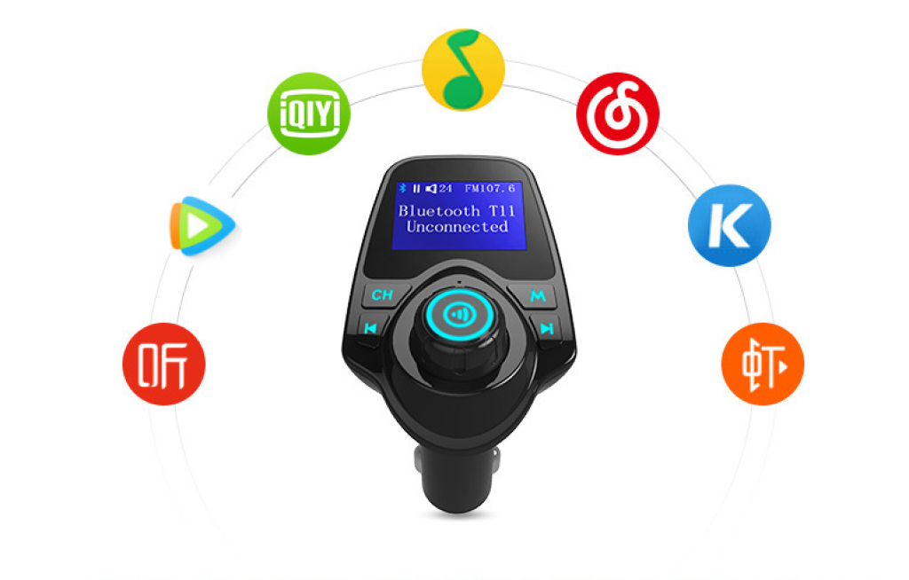 FM Трансмитер V1 Kit Vertex Modulator Charger Wireless USB Stereo MP3 Player Auto adatper Bluetooth 1бр.