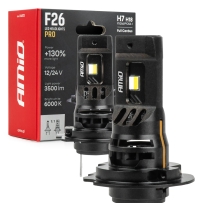 LED автомобилни крушки F26 PRO LumiTec LIMITED +130% DUO FULL CANBUS H7 H18 12V 24V Amio - 04872 1кт.
