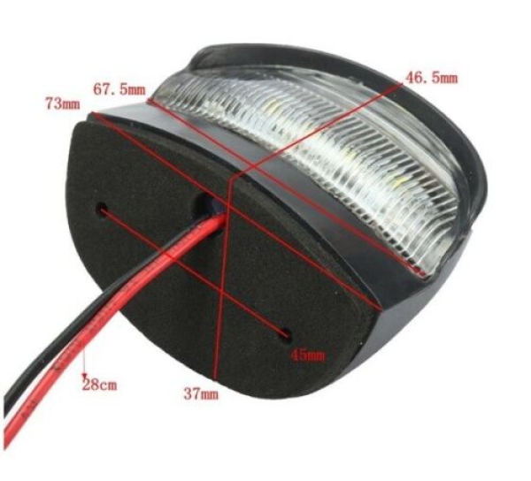 Диодно осветление за заден регистрационен номер 12V ЛЕД LED 1брой за Автомобили Камиони Бусове Ремаркета Каравани и Др.К2 Automax MAR608 1бр.