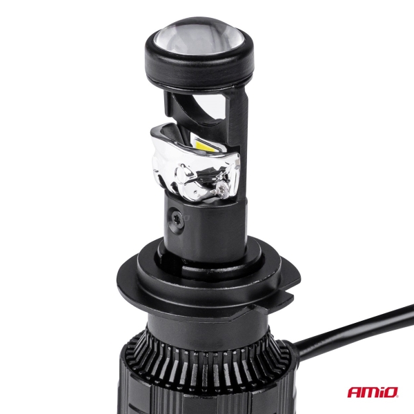 Автомобилни LED крушки PL Lens series H7/H18 lens 6000K Canbus AMIO-03668 1кт.
