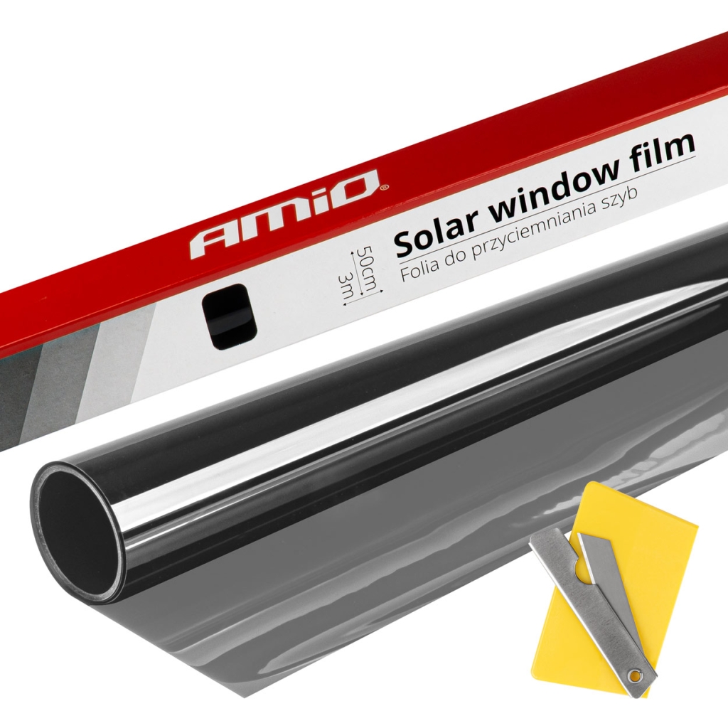 Фолио за тониране на прозорци недраскащо 0.75м x 3м Light Black 60% AMIO-01654 1кт.