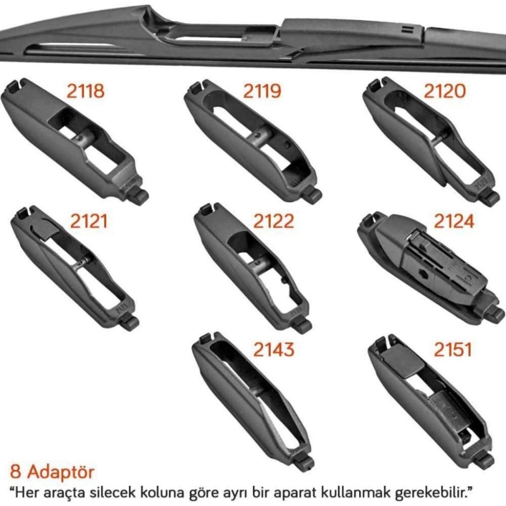 Чистачка задна, Мултифункционална, 8 адаптора, 15инча 380мм Autoexpress 1бр.
