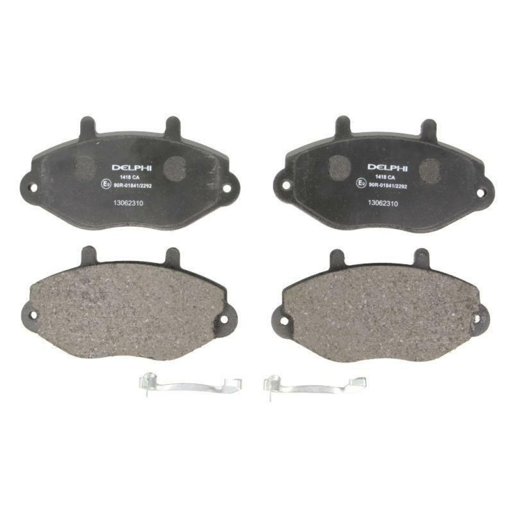 Комплект предни спирачни накладки DELPHI LP1418, за FORD TRANSIT 2.0/2.5D 06.94-07.00 1кт.