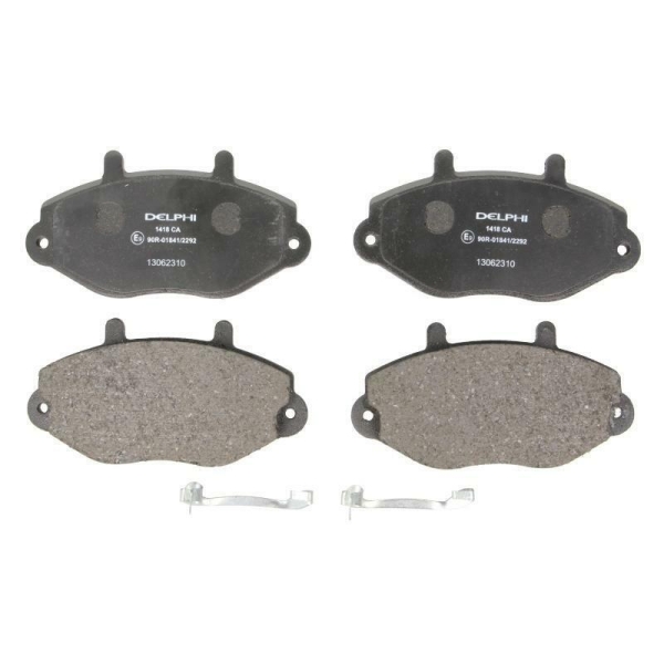Комплект предни спирачни накладки DELPHI LP1418, за FORD TRANSIT 2.0/2.5D 06.94-07.00 1кт.