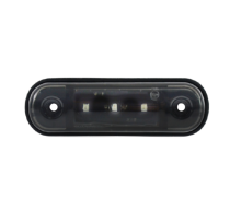 Червена LED Габаритна светлина / Маркер 1брой - Опушен 3 диода 12V-24V MAR1134