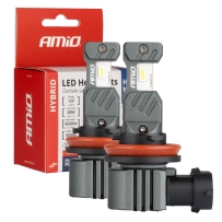 LED крушки за кола HYBRID серия H8 H9 H11 H16 6000K Canbus 60W 2 броя AMIO-04116 LED крушки за кола HYBRID серия H8 H9 H11 H16 6000K Canbus 60W 2 броя AMIO-04116