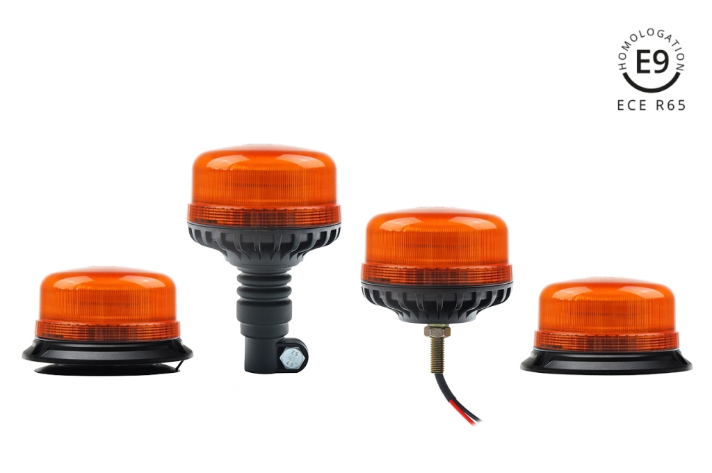 Аварийна предупредителна лампа Amio W03P скоба R65 R10 36LED 12 / 24V IP56 02293 1бр.