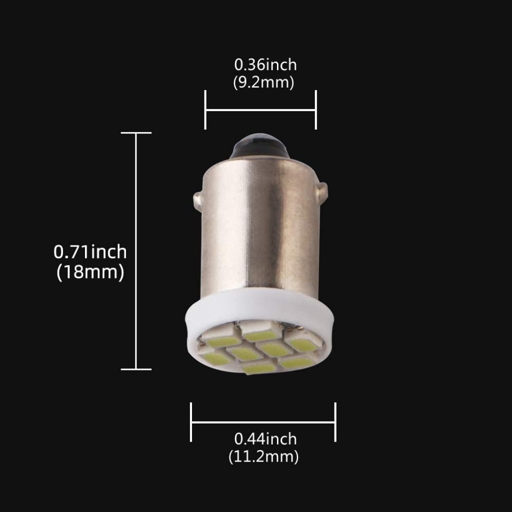 Комплект LED диодни габаритни крушки 2броя BA9S T4W Flyseen FLS6356 1кт.