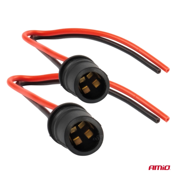 Фасунга за крушка T10 2 броя AMIO-03048 1кт.
