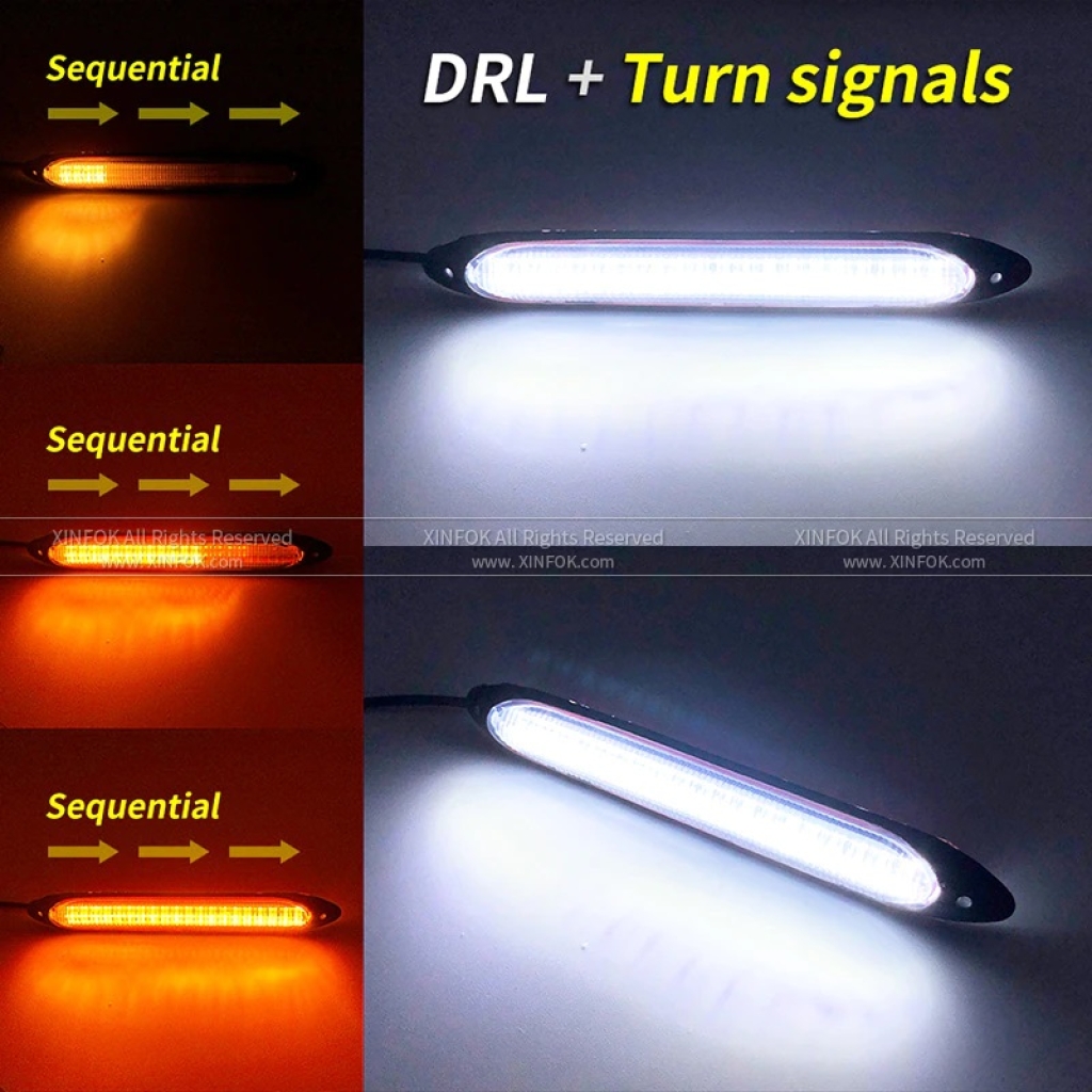 LED Дневни светлини 2бр. DRL с бягащ мигач -23.5см. / А-3574-2 / 63520 Automax 1кт.