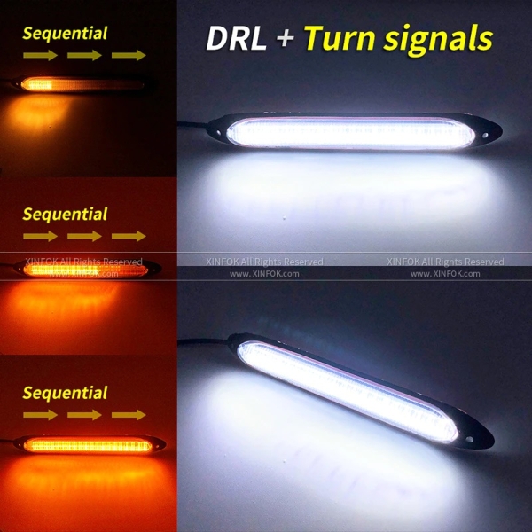 LED Дневни светлини 2бр. DRL с бягащ мигач -23.5см. / А-3574-2 / 63520 Automax 1кт.